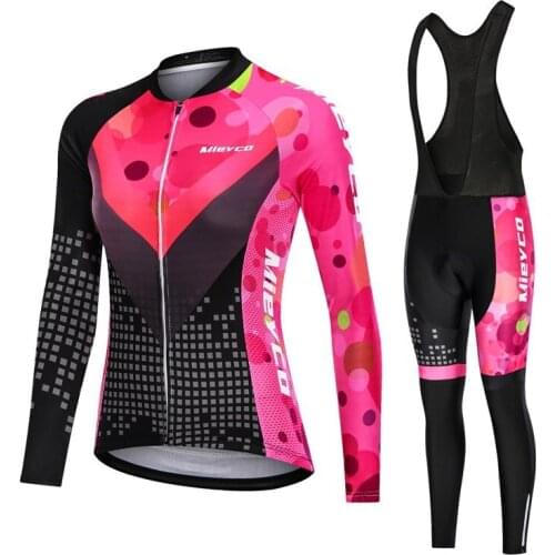Pro Team Cycling Jersey Set Bicicleta De Montaña Suit BMX Sportswear Bike Skinsuit Quick-Dry Mtb Clothing Long Sleeve Bib Pants