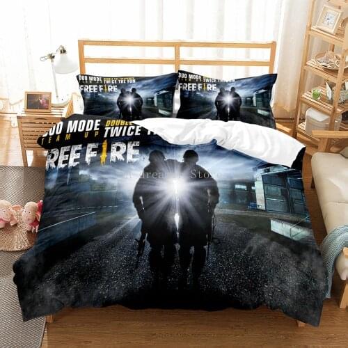 3d Printed Garena Free Fire Bedding Set Game Duvet Covers Comforter Colorful Bedclothes For Boys Kids Luxury Home Decor
