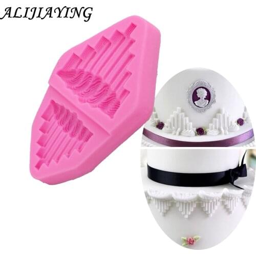 Border lace silicone mold fondant mold cake decorating tools chocolate gumpaste mold D0916