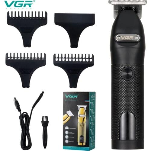 VGR Black Hair Trimmer Can Be Zero Gap Barber Gold Electric Hair Clipper Rechargeable Shaver T Hair Styling Hair Cutting Machine