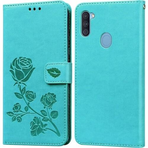 Fashion Rose Flower Leather Flip Case For Samsung Galaxy A21 A41 A01 Core M31 A11 M11 A31 M30s Cover