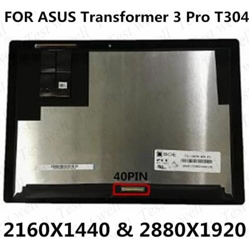 Original 12.6" TV126WTM-NU0 P1 LCD SCREEN Touch Screen Digitizer Assembly For ASUS Transformer 3 Pro T304UA T304U T304