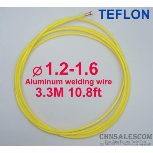 CHNsalescom MIG MAG PTFE Liner 1.2-1.6 Welding Wire Euro Connectors 3.3M 10.8ft Yellow