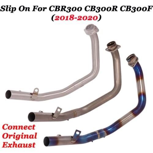 Slip On For Honda CB300R CB300F CBR300 Full System Motorcycle Exhaust Escape Modify Connect Front Link Pipe On Original Exhaust