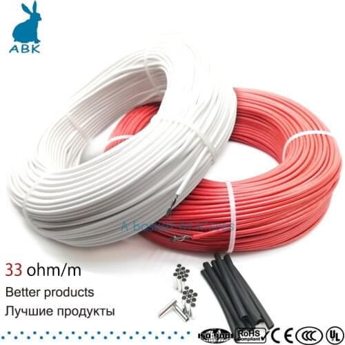 12K 33ohm heating carbon fiber heating cable floor heating wire electric hotline new infrared high quality heating cable