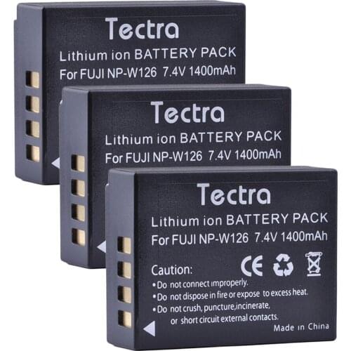Tectra 3pcs NP-W126 NP W126 Camera Batter for Fujifilm X-E1 XE1 X-E2 XE2 X-A1 X-M1 X-M2 X-T1 XT1 X-Pro1 XPro1 HS33 HS30 HS50 EXR