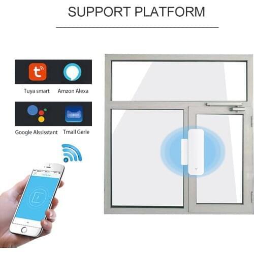 Smart WiFi Door Sensor Door Open / Closed Detectors Magnetic Switch Window Sensor Home Security Alert Security Alarm