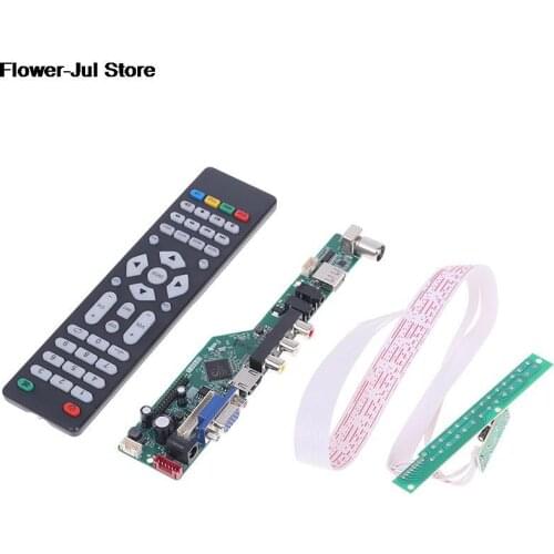 T.V53.03 Universal LCD TV Controller Driver Board V53 analog TV TV/AV/PC/HDMI-compatible /USB Media motherboard