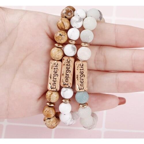 Zhijia "energetic" classic ethnic strand bracelets Jewelry for men DIY Handmade beads bracelets party gifts