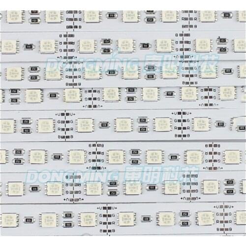 100pcs/lot led luces strip 1M 72 leds 5050 SMD LED Bar Light rgb DC12V for kitchen wardrobe cabinet