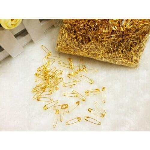 2000pcs 1.8cm/18mm Colored Small Gold Hijab Stainless Steel Safety Pins Pins Needles Free Shipping