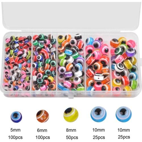 300Pcs/Box Fishing Eye Beads Space Beans Colorful Artificial Fish Eye Beads Bass Fishing Tackle Accessories 5mm 6mm 8mm 10mm