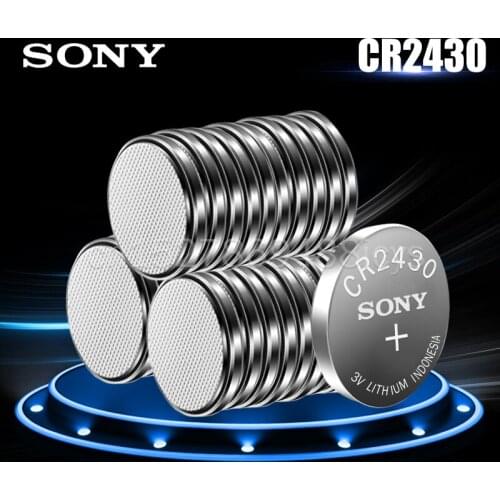 50PCS Original Sony CR2430 CR 2430 DL2430 BR2430 KL2430 3V Lithium Battery For Watch Hearing Aids Clocks Toy Button Cell Coin