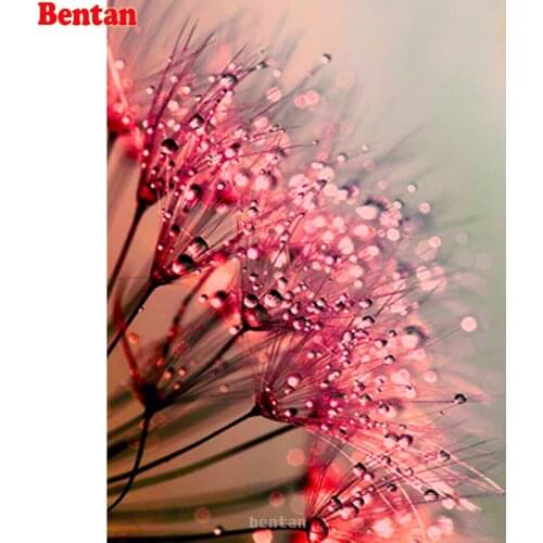 5D Diamond Painting Full Drill round Square Diamond Embroidery Dandelion dewdrop red flower Cross Stitch Kit Needlework Handmade