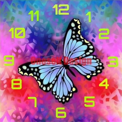 Diy diamond embroidery full clock butterfly diamond painting diy frame Christmas gifts diamond mosaic diamond embroidery