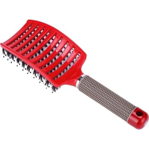 Anti Klit Hairbrush Brushy Female Hair Scalp Massage Comb BristleNylon Hairbrush Wet Curly Detangle Hair Brush Unisex Salon Comb