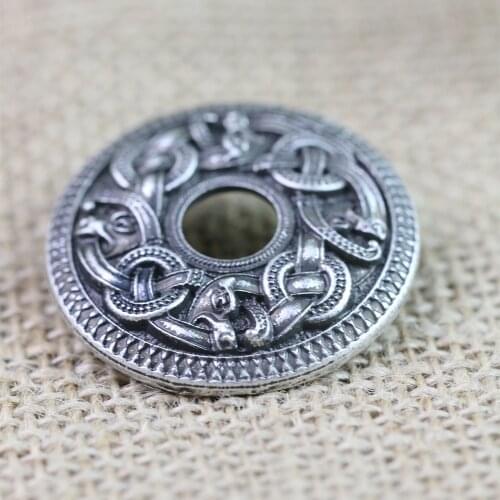 Langhong Viking Dragon Brooches Legendary Vikings Amulet Sweden Double Dragon Set Brooches Viking brosch jewelry