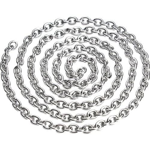 5 Meters Stainless Steel Bead Chains Jewelry Wire Chain for Jewelry Necklace