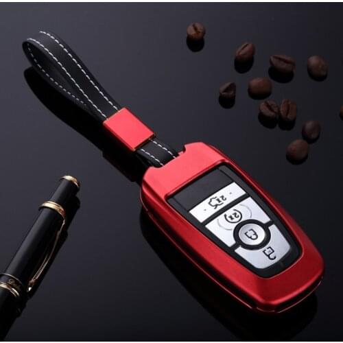 Gift Key Cover Case Holder For Ford Explorer Edge Expedition Everest F-450 F-350 F250 F150 Fusion Mustang 2017 2018 Accessories