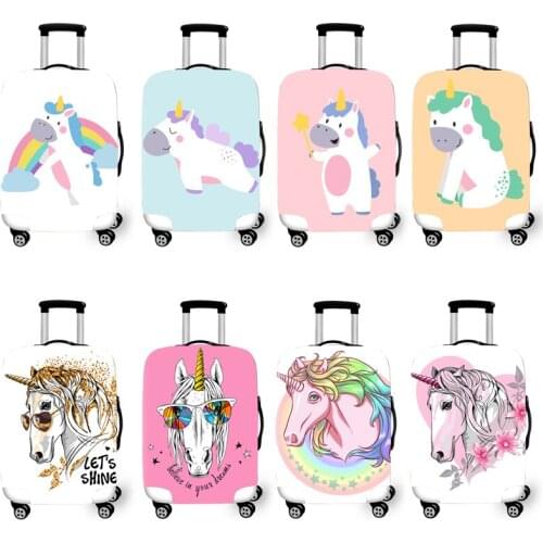 Elastic Luggage Protective Cover Case For Suitcase Protective Cover Trolley Cases Covers 3D Travel AccessoriesUnicort Pattern 10