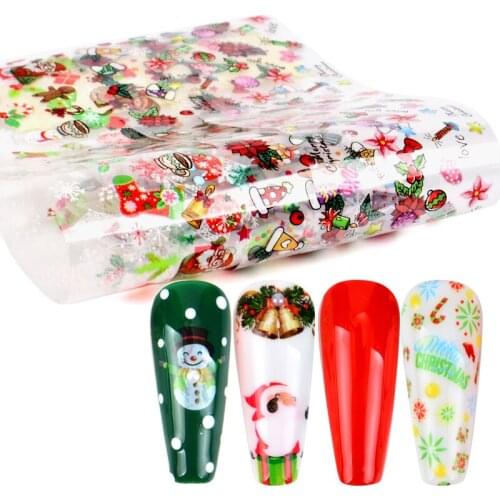 FWC Nail Foils Christmas/Halloween/Butterfly Series Nail Transfer Foils Decorations DIY idea nail Art Transfer Sticker Decals