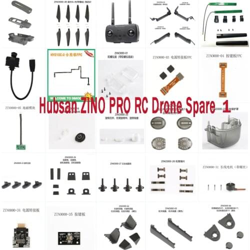 Hubsan ZinoPRO Zino PRO RC Drone spare parts shell propellers blade motor arm ESC remote controller shock absorber FPC board