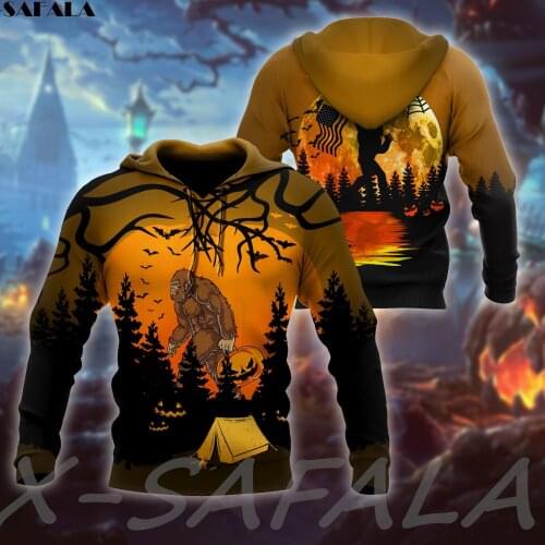 Halloween Giant Pumpkin 3D Printed Hoodie Man Female Zipper Pullover Sweatshirt Hooded Jersey Streetwear Tracksuits