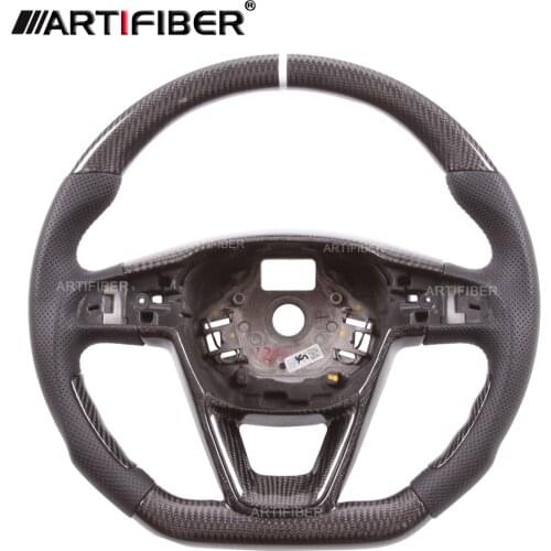 Customized Real Carbon Fiber Steering Wheel for SEAT LEON