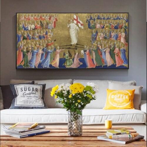 Christ Glorified in the Court of Heaven Canvas Paintings Reproductions Christian Wall Art Decorative Canvas Prints For Bed Room