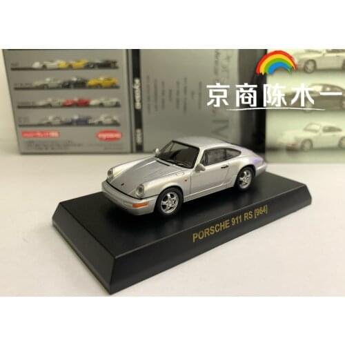 1/64 KYOSHO Porsche 911 RS silver 964 generation Collect die casting alloy trolley model