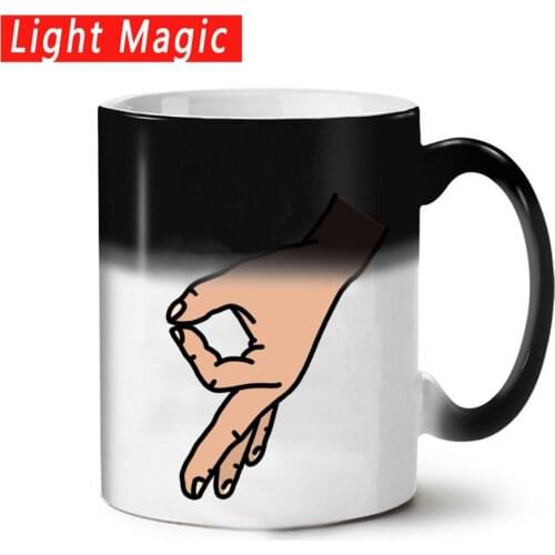 CIRCLE GAME Coffee Mugs Friends Gifts Magic Temperature Heat Sensitive Creative OK Color Changing Cup mug free shipping
