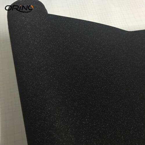 Matte Black Sanding Pearl Glitter Vinyl Wrap air bubble free Sparkle Glitter Vinyl For Car Wrapping size 10/20/30/40/50CMX152CM