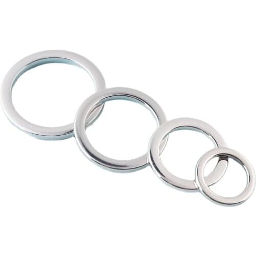 Silver O Buckles 19-50mm Metal O Rings Flat O Rings Belt Strap Buckles Bag notions Strong O rings