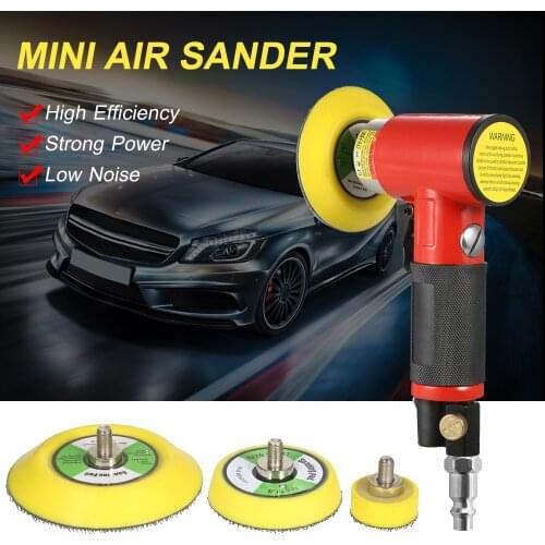 Mini Air Sander with 1/2/3 Inch Sand Disks Random Orbital Pneumatic Sander Air Powered Sanders & Polisher with 15 Sandpapers