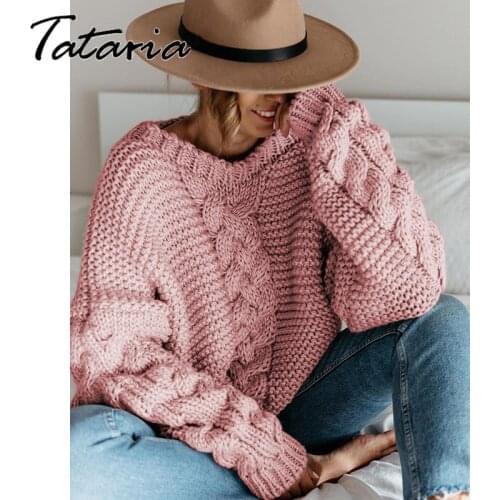 Fashion Autumn Classic Twist Sweater Women Knitted Sweaters Casual Pink V Neck Pullovers Tricot Soft Girls Knit Top Femme Street