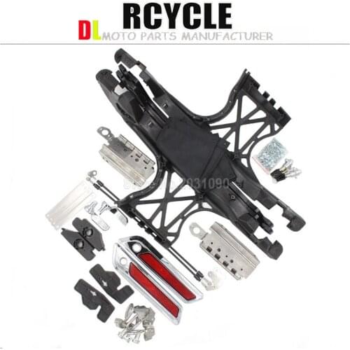 Motorcycle Saddlebag Latch Lids Hardware Covers Kit Motor Side Lock case for Harley Road King 2014-2016