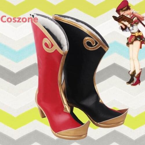 Genshin Impact Yanfei Cosplay Shoes Boots Halloween Costume Accessories Props