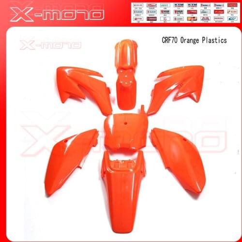 CRF70 Plastic covers Plastic kits Fairing CRF70 Pit Bike Procket Bike Xmotos Baja DR50 49 50cc 70 90 110 New Orange