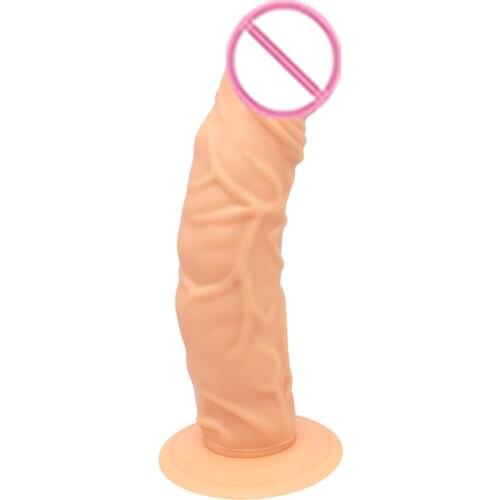 Transparent Color 215mm Long Anal Vagina No Testis Penis Masturbtors Hand Sex Toys High Quality Mechanical Dildo