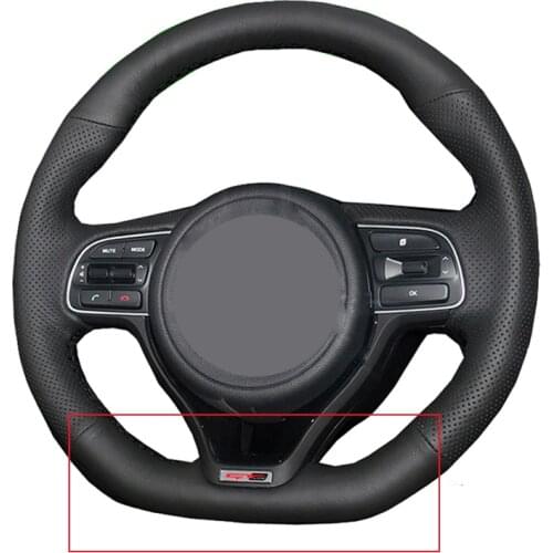 Hand Sew Car Steering Wheel Cover Leather Suede Wrap Volant For Kia K5 Optima 2016 2017 2018 Sportage KX5 2016 2017 2018 2019