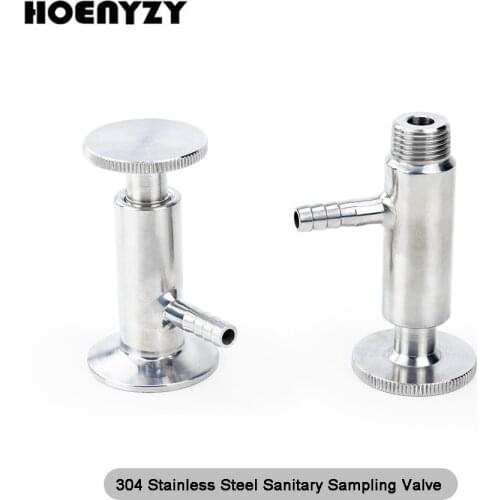 1/2" Sanitary Sampling Valve DN15 Tri Clamp Ferrule 1.5" OD 50.5mm Stainless Steel 304 Food Medicine Elliptic Homebrew