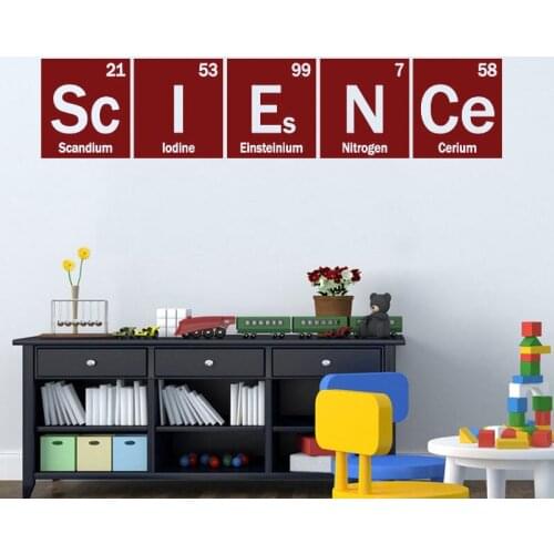 Science Periodic Table Wall Decal - Elements Vinyl Wall Art Sticker- Classroom School Decoration Decor DIY SK50
