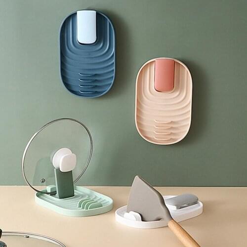 Foldable Spoon Pot Lid Shelf Cooking Storage Stand Holder Kitchen Organizer lid holder comes pot lid handle kitchen rack Storag