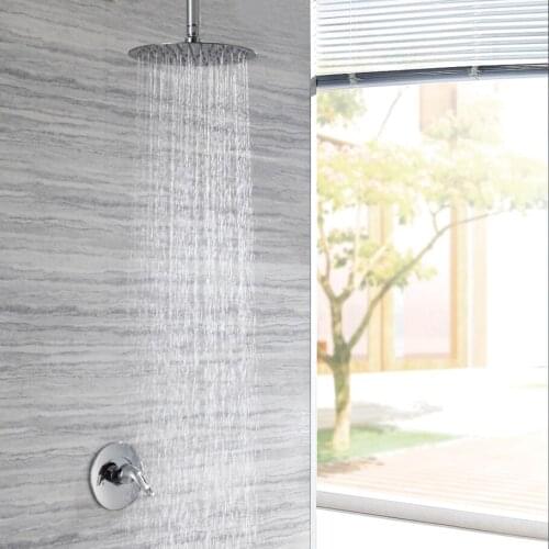 Bathroom Shower Faucet Set Rainfall Concealed Chrome Shower System Bathtub Brass Shower Mixer Faucet Tap
