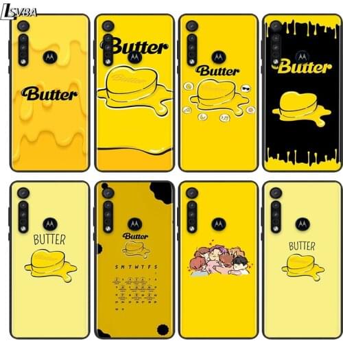 Butter Yellow Korea For Motorola E6 E7 G8 G9 G Edge Stylus Power Play Lite One Hyper Marco Plus Black Soft Phone Case