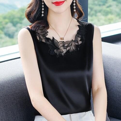 2021 Sexy Large Size Floral Lace Camisas Satin Basic Mujer Femme Blusas 4xl Tall Woman Blouses Vetement Tops Shirts Chemise