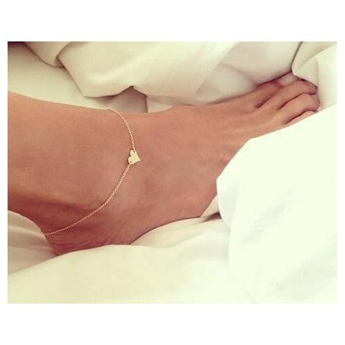 Female Heart Sexy Anklets Barefoot Crochet Sandals Foot Jewelry Leg New Anklets On Foot Ankle Bracelets For Women Leg Chain