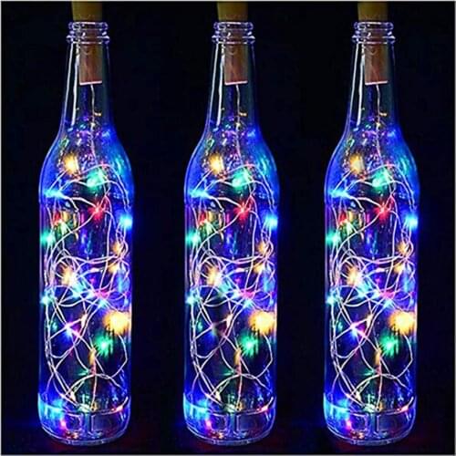 10Pcs Solar 2M LED Cork Shaped 10 LED Night Fairy String Light Kork Solarbetrieben Licht Wine Bottle Lamp Party Celebration