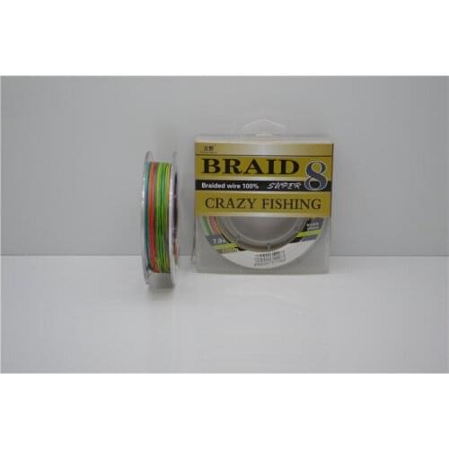 100M Corrosion resistant PE line 8 braid PE line multicolored Asian sea fishing line braided wire