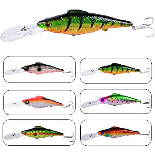 126mm/14.76g Artificial Minnow Floating Wobbler Freshwater Fishing Lure Hard Bait 3D Eyes Anti-corrosion Plastic Fishing Bait